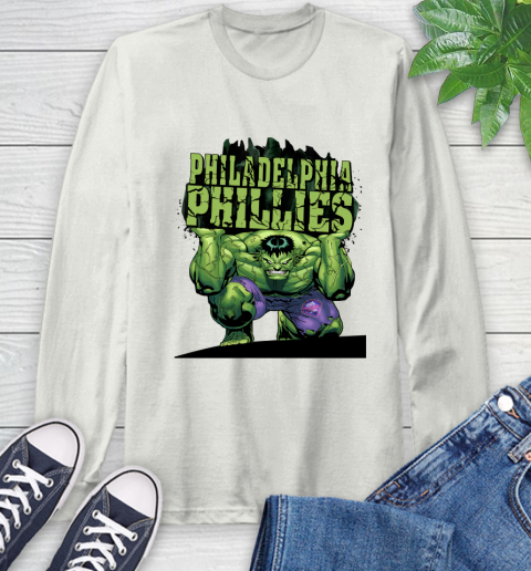 Philadelphia Phillies MLB Baseball Incredible Hulk Marvel Avengers Sports Long Sleeve T-Shirt 12
