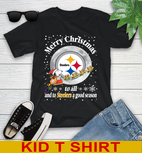 Pittsburgh Steelers Merry Christmas To All And To Steelers A Good Season NFL Football Sports Youth T-Shirt