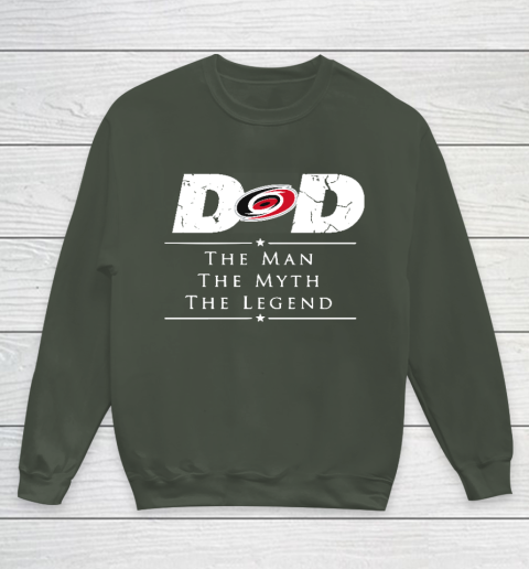 Carolina Hurricanes NHL Ice Hockey Dad The Man The Myth The Legend Youth Sweatshirt 8