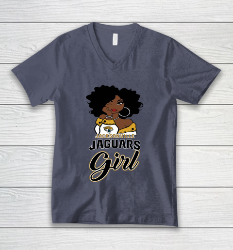Jacksonville Jaguars Girl NFL V-Neck T-Shirt 8