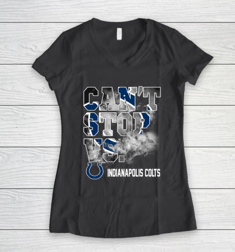 NFL Indianapolis Colts Can't Stop Vs Women's V-Neck T-Shirt 6