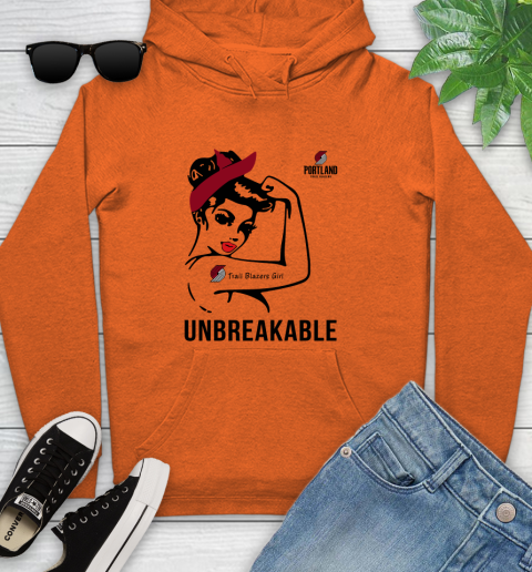 NBA Portland Trail Blazers Girl Unbreakable Basketball Sports Youth Hoodie 3