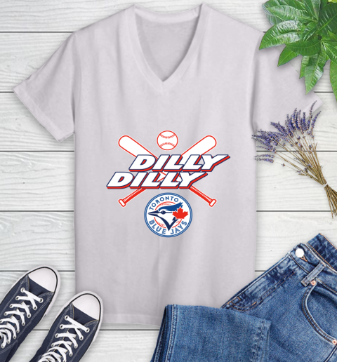 MLB Toronto Blue Jays Dilly Dilly Baseball Sports Women's V-Neck T-Shirt
