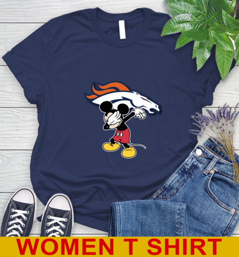 Denver Broncos NFL Football Dabbing Mickey Disney Sports Women's T-Shirt 12