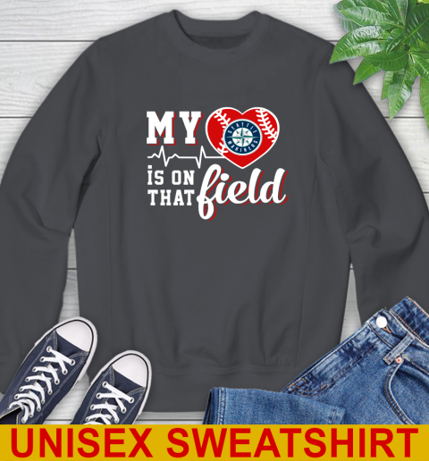 Mlb logo with heart sweatshirt top