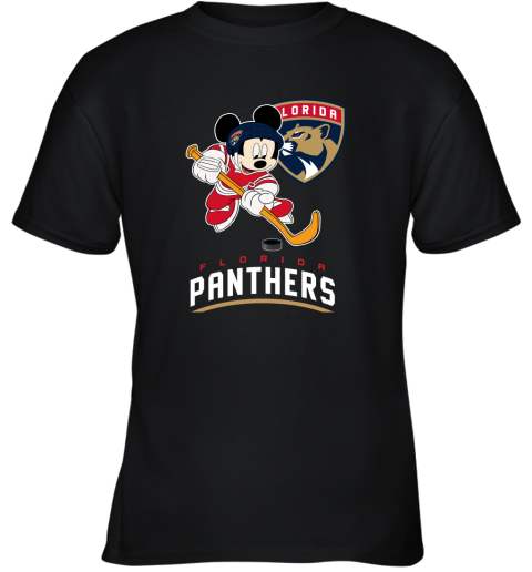 NHL Hockey Mickey Mouse Team Florida Panthers Youth T-Shirt