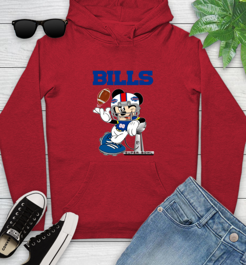 NFL Buffalo Bills Mickey Mouse Disney Super Bowl Football T Shirt Youth Hoodie 11