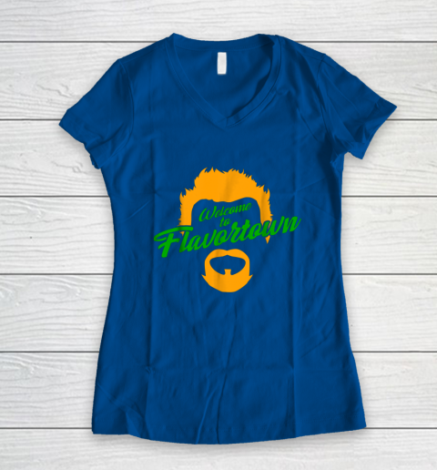 Guy Fieri Flavortown Shirt Welcome to Flavortown Women's V-Neck T-Shirt 7