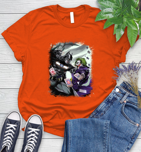 San Diego Padres MLB Baseball Batman Fighting Joker DC Comics Women's T-Shirt 4