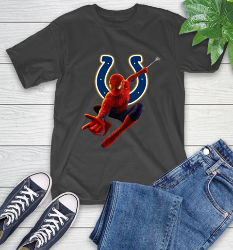 NFL Spider Man Avengers Endgame Football Indianapolis Colts T-Shirt 2