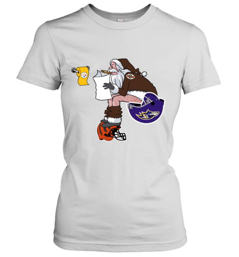 Santa Claus Cleveland Browns Shit On Other Teams Christmas Women's T-Shirt