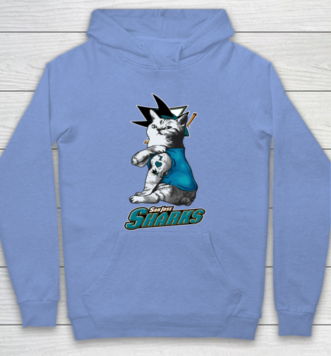 NHL My Cat Loves San Jose Sharks Hockey Hoodie 8