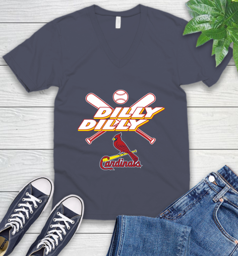 MLB St.Louis Cardinals Dilly Dilly Baseball Sports V-Neck T-Shirt 9