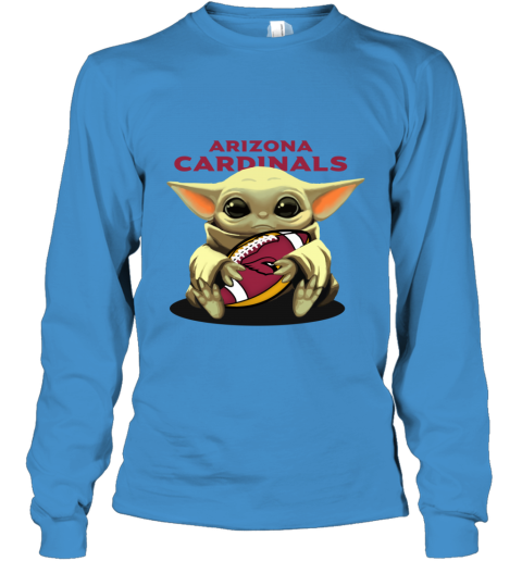 Baby Yoda Loves The Arizona Cardinals 8xvy baby yoda loves the arizona cardinals youth long sleeve 50 front sapphire