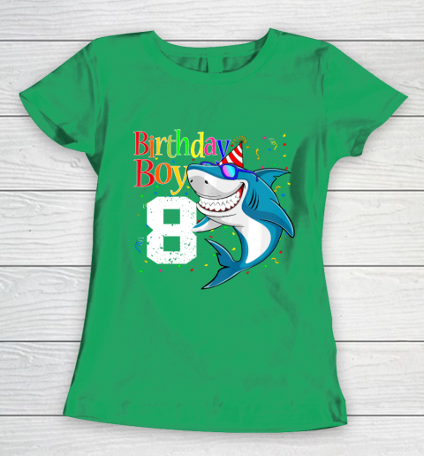 Kids 8th Birthday Boy Shark Shirts 8 Jaw Some Four Tees Boys 8 Years Old Women's T-Shirt 5