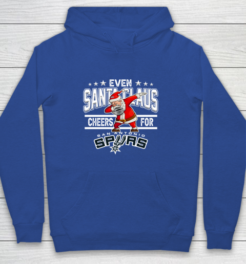 San Antonio Spurs Even Santa Claus Cheers For Christmas NBA Youth Hoodie 6
