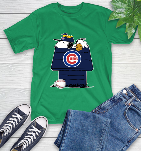 MLB Chicago Cubs Snoopy Woodstock The Peanuts Movie Baseball T Shirt T-Shirt 7