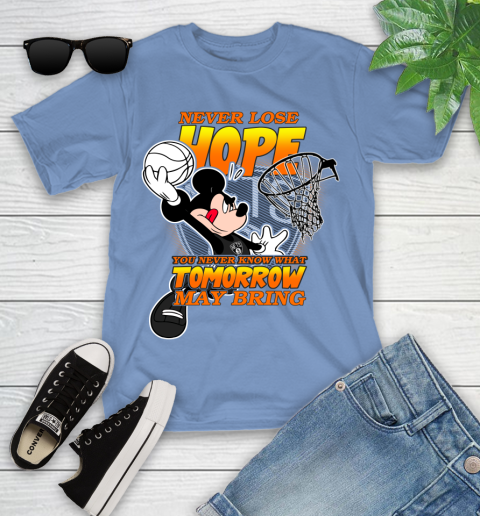 Brooklyn Nets NBA Basketball Mickey Disney Never Lose Hope Youth T-Shirt 15