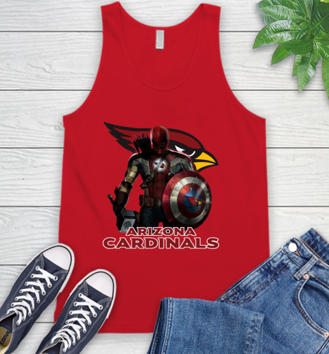 NFL Captain America Thor Spider Man Hawkeye Avengers Endgame Football Arizona Cardinals Tank Top 6