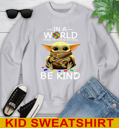 In The World Where You Can Be Anything Be Kind Autism Baby Yoda Shirts 111