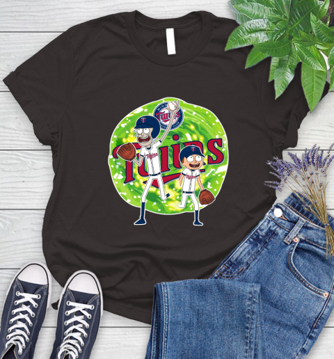 MLB Minnesota Twins Rick And Morty Baseball Sports Women's T-Shirt 8