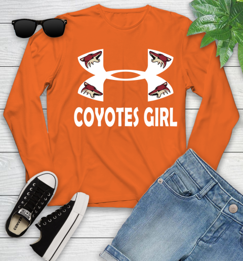 NHL Arizona Coyotes Girl Under Armour Hockey Sports Youth Long Sleeve 3