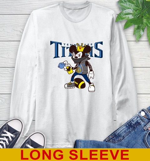 Tennessee Titans NFL Football Mickey Peace Sign Sports Long Sleeve T-Shirt
