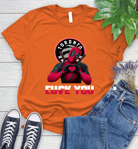 NBA Toronto Raptors Deadpool Love You Fuck You Basketball Sports Women's T-Shirt 3