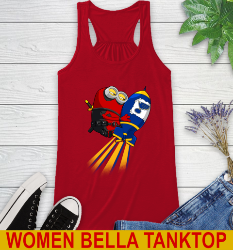 NHL Hockey St.Louis Blues Deadpool Minion Marvel Shirt Racerback Tank 4