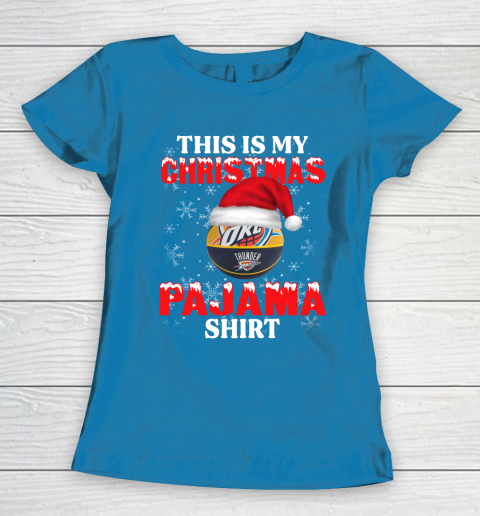 Oklahoma City Thunder This Is My Christmas Pajama Shirt NBA Women's T-Shirt 6