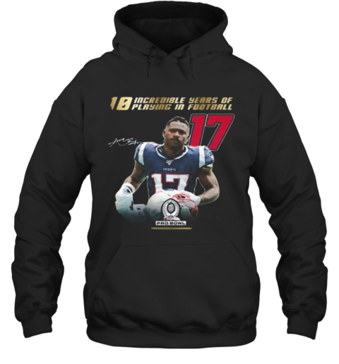10 Incredible Years Of Laying In Football 17 Antonio Brown New England Patriots Signature Hoodie