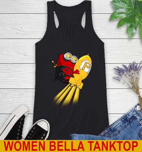 MLB Baseball Pittsburgh Pirates Deadpool Minion Marvel Shirt Racerback Tank