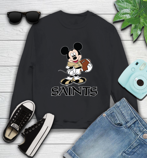 NFL Football New Orleans Saints Cheerful Mickey Mouse Shirt Sweatshirt