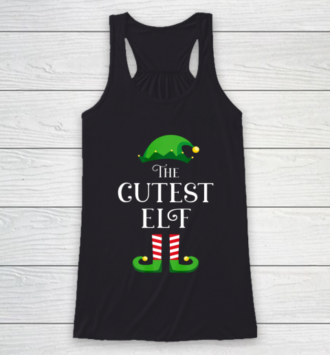 The Cutest Elf Matching Family Group Christmas Racerback Tank