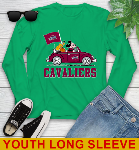 NBA Basketball Cleveland Cavaliers Pluto Mickey Driving Disney Shirt Youth Long Sleeve 7