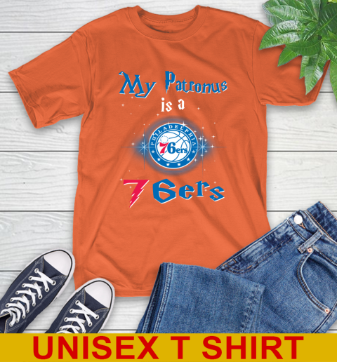 NBA Basketball Harry Potter My Patronus Is A Philadelphia 76ers T-Shirt 4