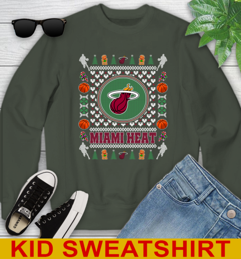 Miami Heat Merry Christmas NBA Basketball Loyal Fan Youth Sweatshirt 8