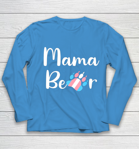 Mama Bear Transgender Mom T Shirt Trans Pride Gift Youth Long Sleeve 5