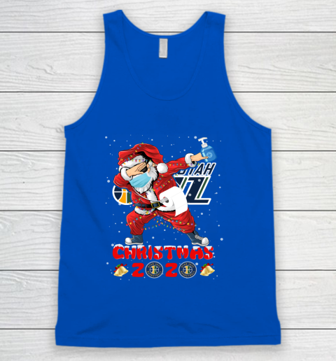 Utah Jazz Funny Santa Claus Dabbing Christmas 2020 NBA Tank Top 4