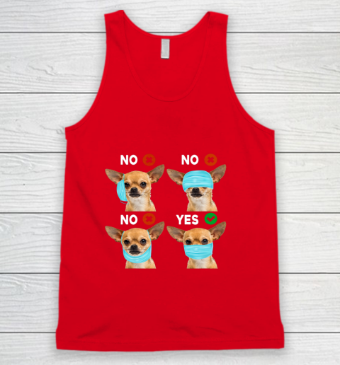 Funny Quarantined Chihuahua Dog How To Wear Mask Gift Tank Top 5