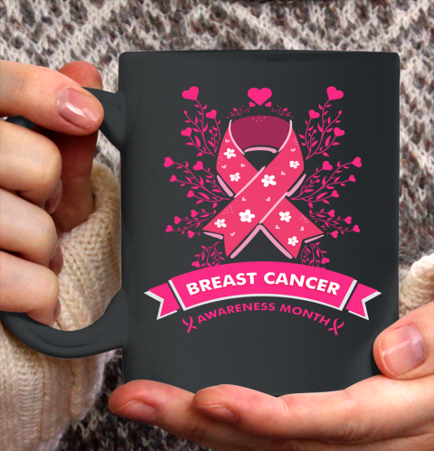Breast Cancer Awareness Month Pink Ribbon Ceramic Mug 11oz