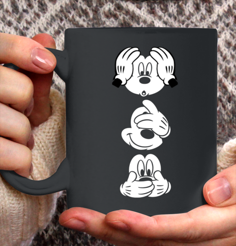 Disney Mickey Mouses Three Faces Graphic Ceramic Mug 11oz