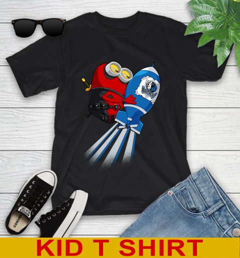 NBA Basketball Dallas Mavericks Deadpool Minion Marvel Shirt Youth T-Shirt