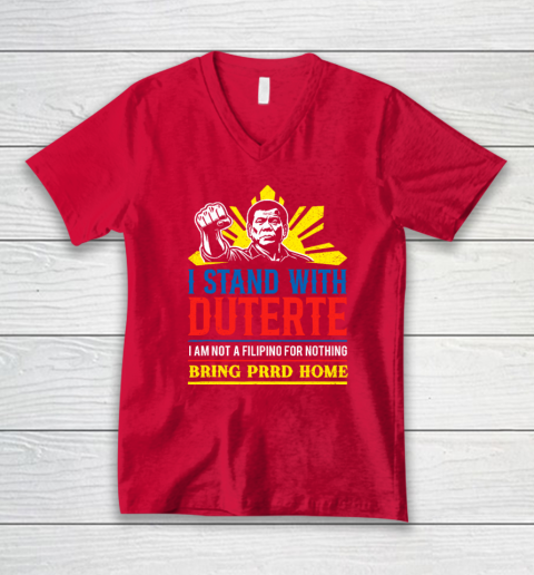 Support Duterte – Stand with Duterte Against ICC Charges V-Neck T-Shirt 5