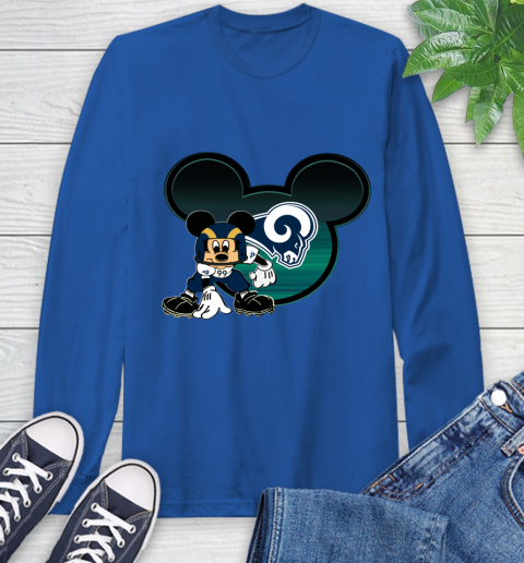 NFL Los Angeles Rams Mickey Mouse Disney Football T Shirt Long Sleeve T-Shirt 9