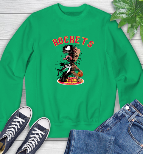 NBA Houston Rockets Basketball Venom Groot Guardians Of The Galaxy Sweatshirt 6