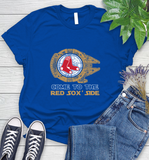 MLB Come To The Boston Red Sox Side Star Wars Baseball Sports Women's T-Shirt 12