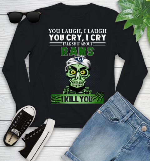 NFL Talk Shit About Los Angeles Rams I Kill You Achmed The Dead Terrorist Jeffrey Dunham Football Youth Long Sleeve