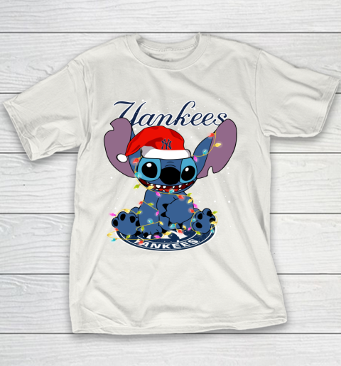 New York Yankees MLB noel stitch Baseball Christmas Youth T-Shirt