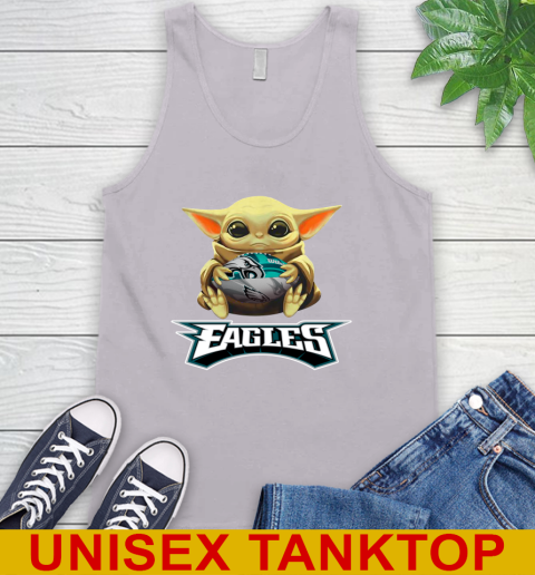 NFL Football Philadelphia Eagles Baby Yoda Star Wars Shirt Tank Top 4